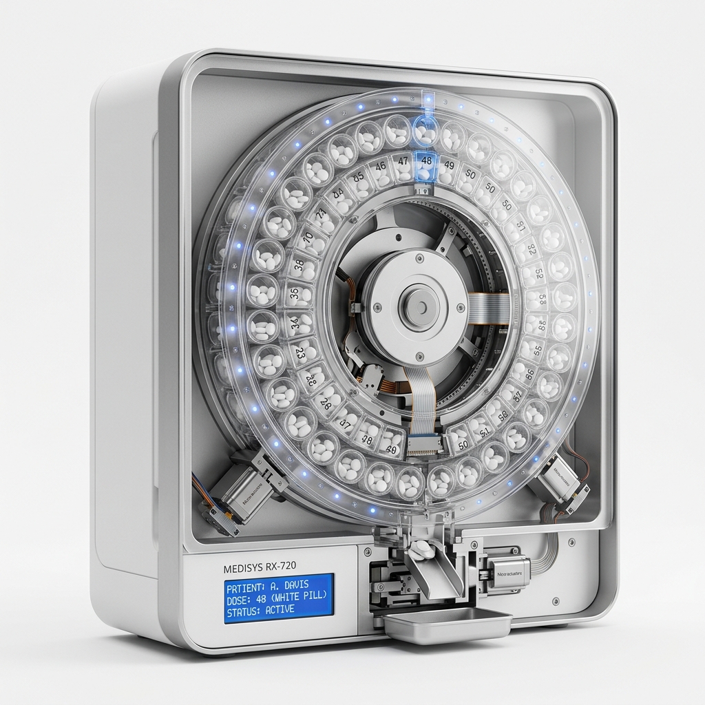 Apenir Dose internal mechanical carousel cross-section